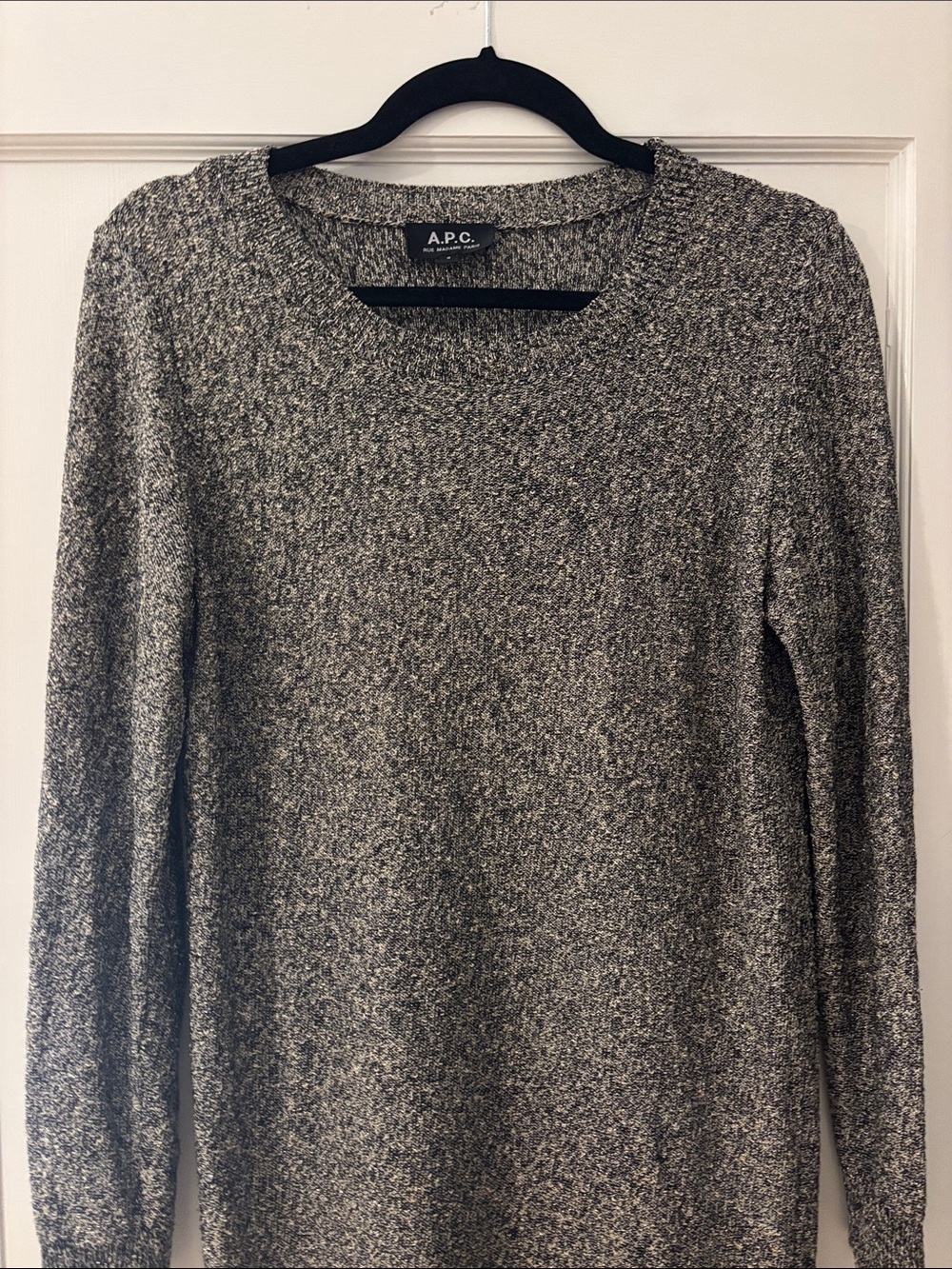 A.P.C. Marled Gray Crewneck Sweater dress